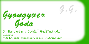 gyongyver godo business card